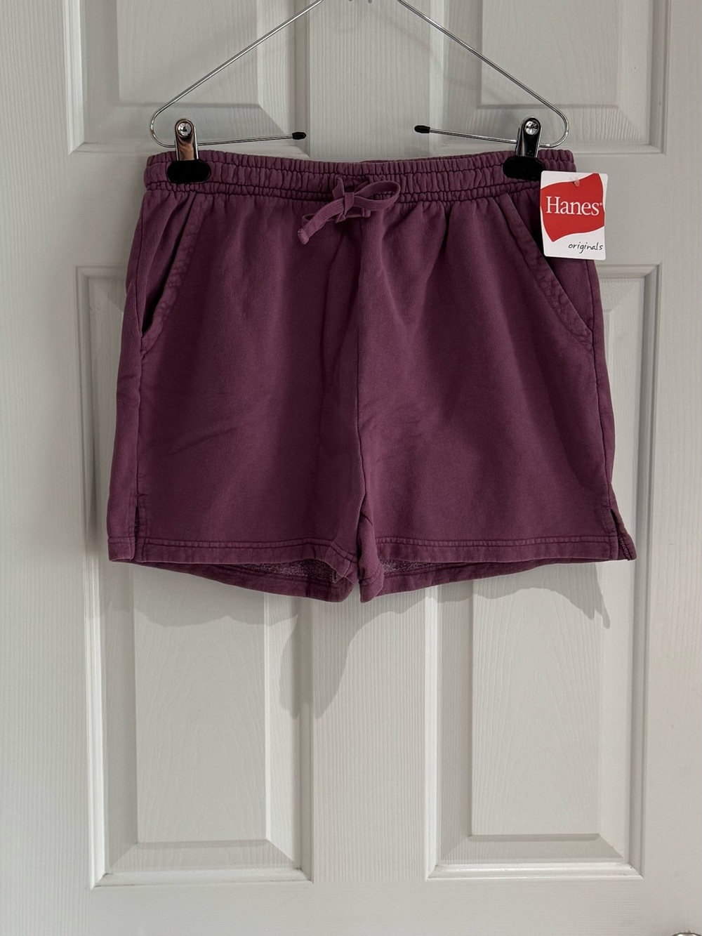 Hanes Plum Drawstring Lounge Shorts